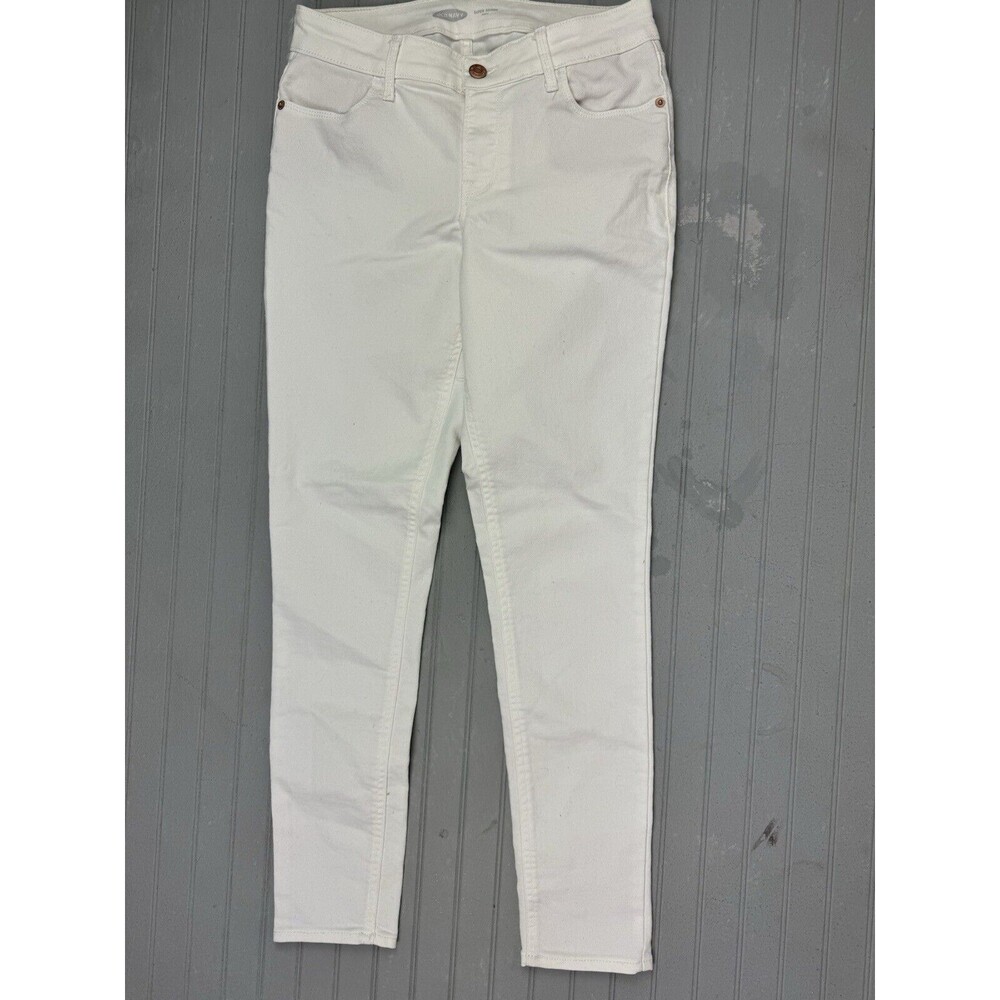 Old Navy Size 2 Womens Jeans Super Skinny Ankle Low Rise White Stretch